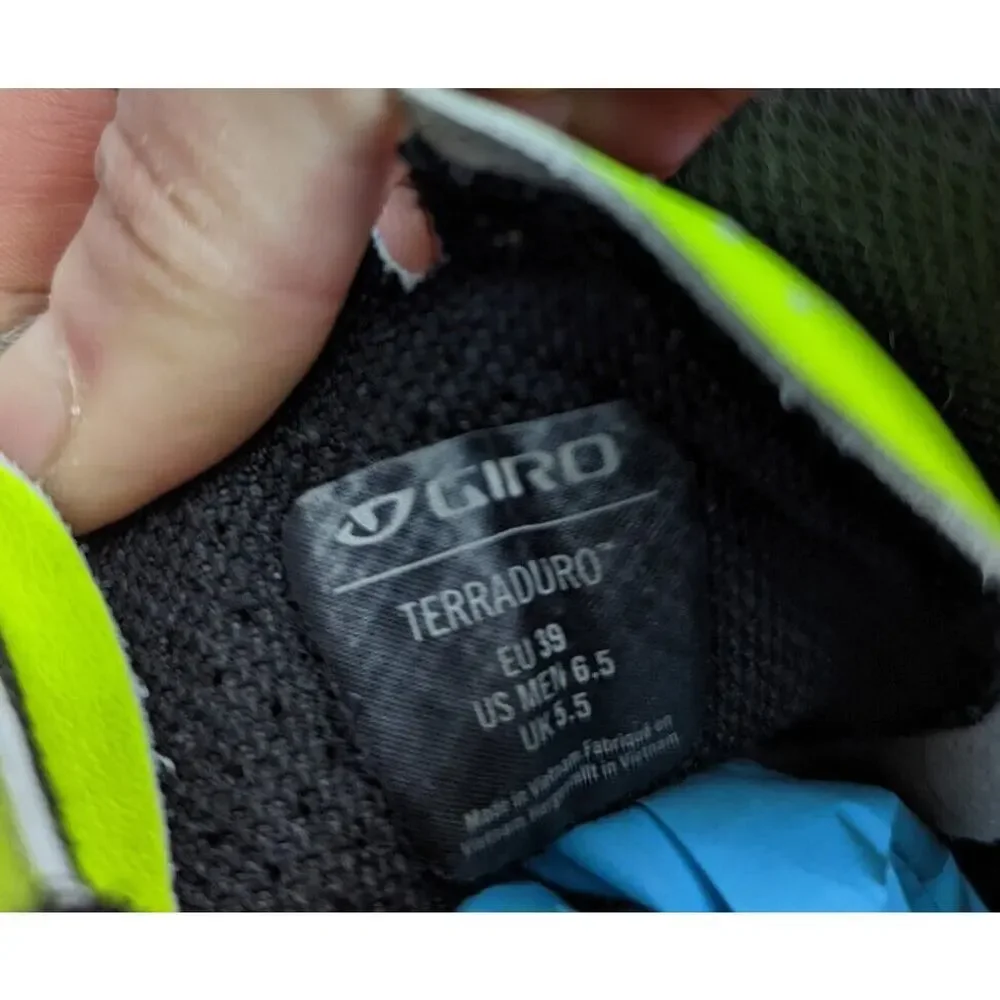 Giro Cycling Shoe Womens 8 EU 39 UK 5.5 Mens 6.5 Yellow 4 Bolt Terraduro